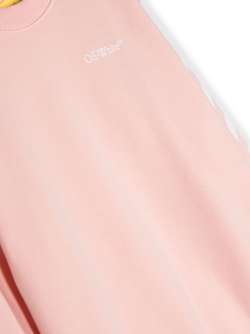 Shop Off-white Arrows Motif Cotton Sweatshirt In Pink