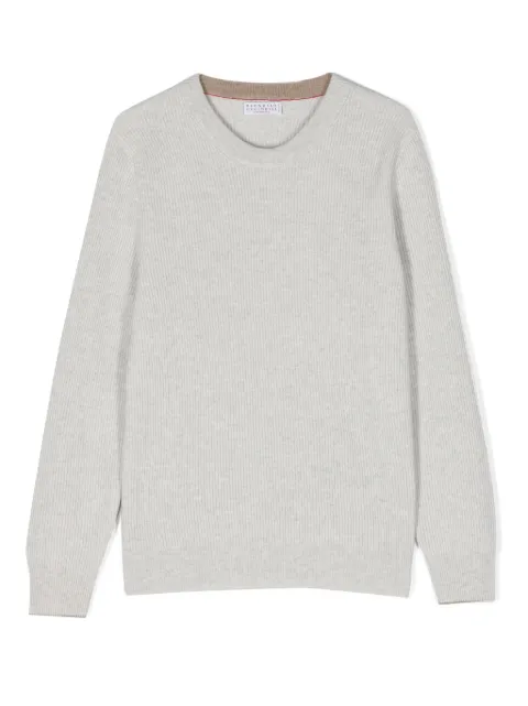 Brunello Cucinelli Kids ribbed-knit cashmere jumper