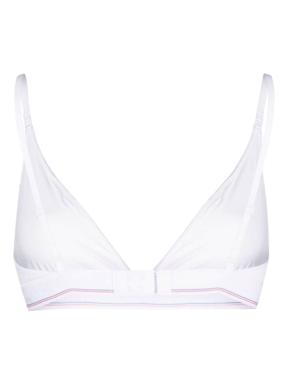 Shop Alexander Wang Logo-jacquard Triangle Bralette In White