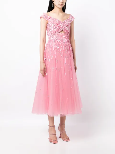 Zuhair Murad off-shoulder embellished gown W1306718 - 2