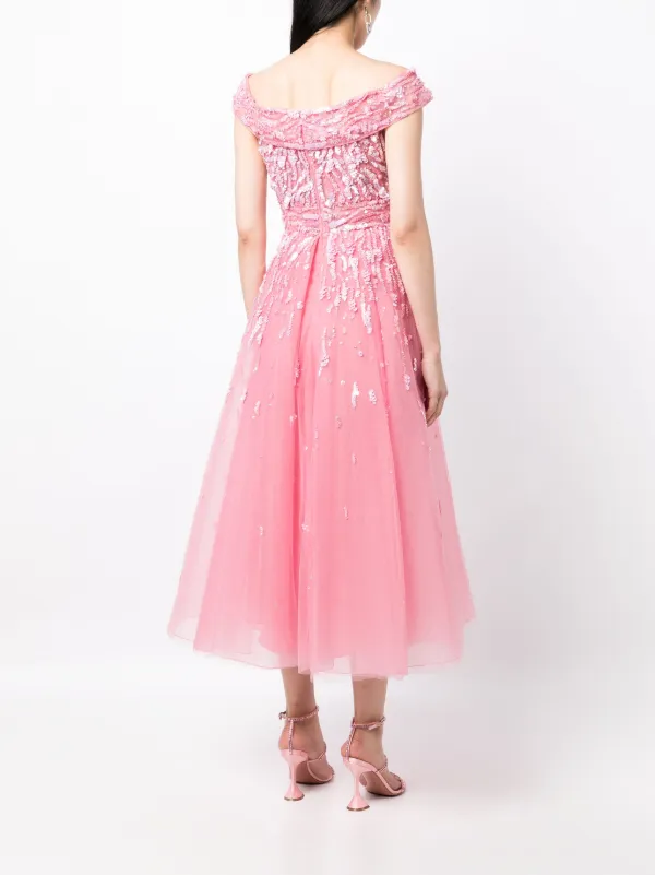 Zuhair Murad off-shoulder Embellished Gown | Pink | FARFETCH