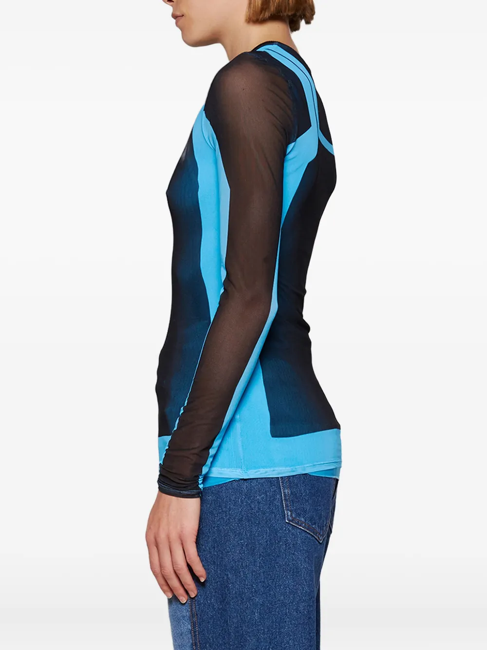 LOEWE Trompe L'Oeil top Blauw