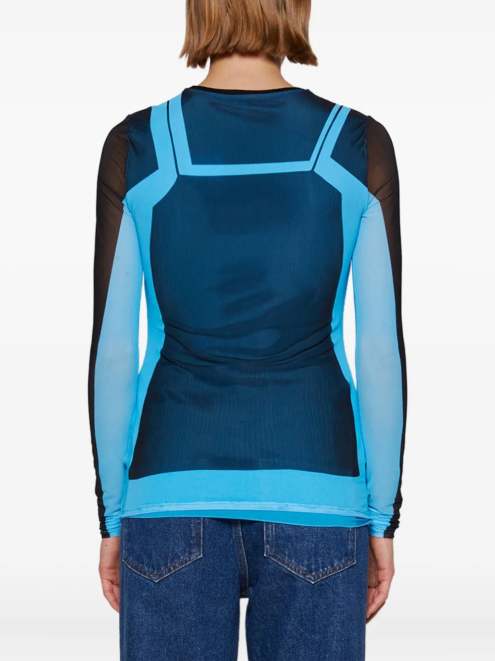 LOEWE Trompe L'Oeil top Blauw