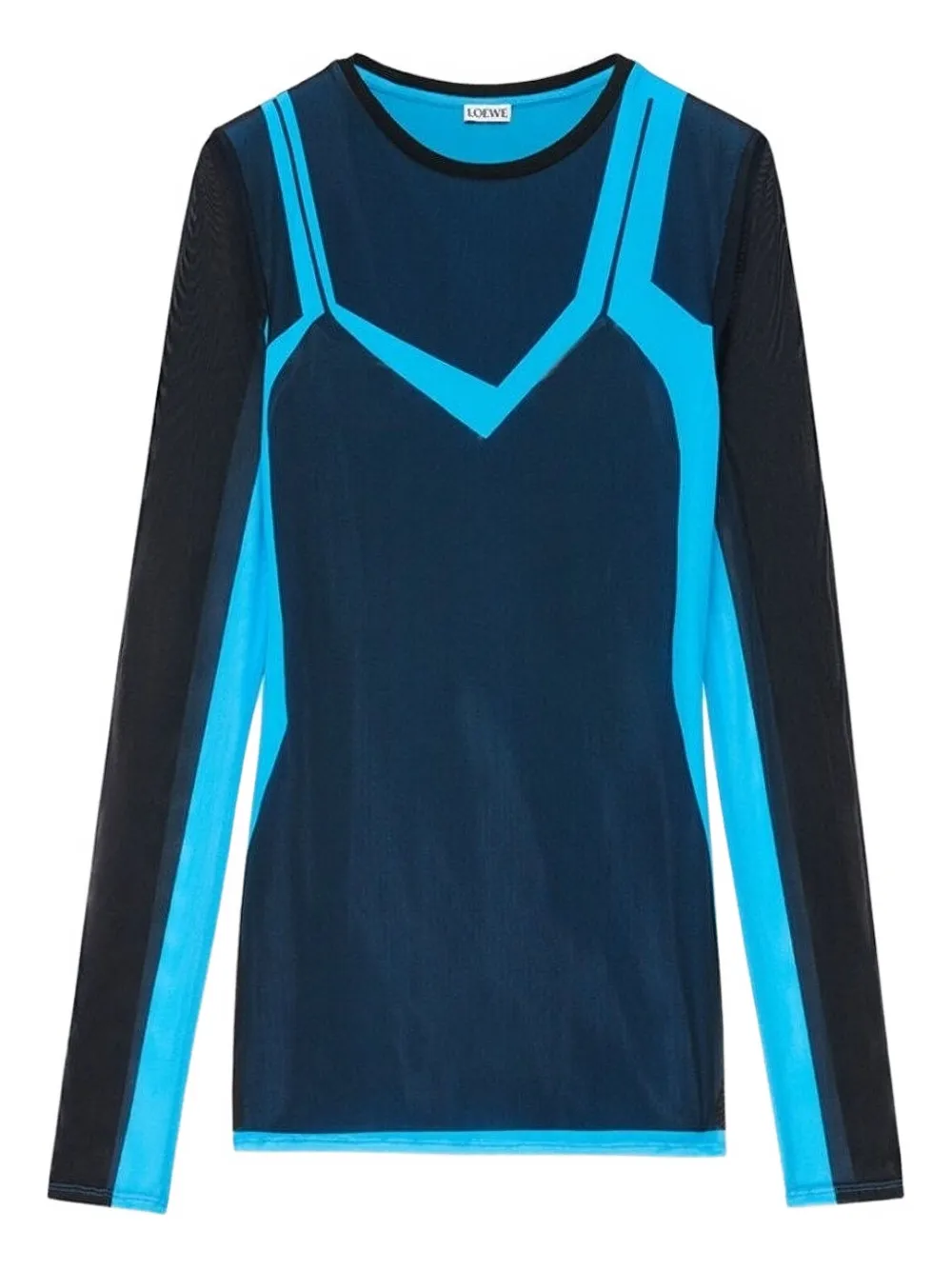 LOEWE Trompe L'Oeil top Blauw