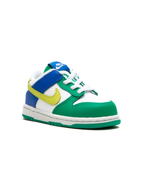 Nike Kids "tenis Dunk Low ""Green/Blue"" "