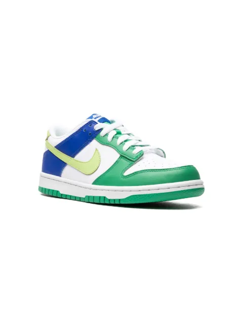 Nike Kids Dunk Low "Green/Blue" sneakers