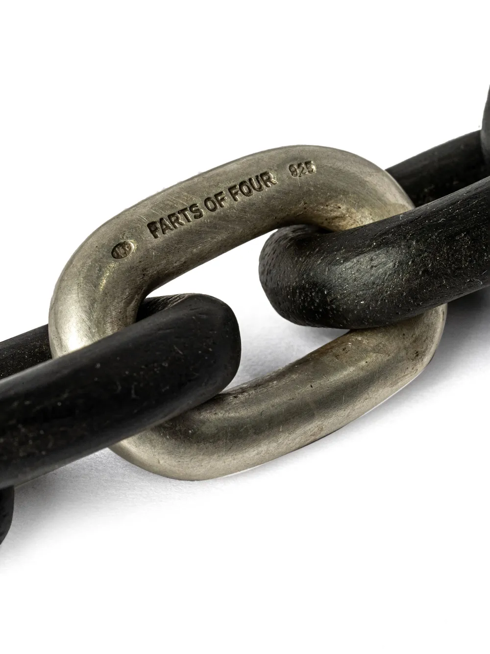 Parts Of Four Organic Chain Necklace In Black