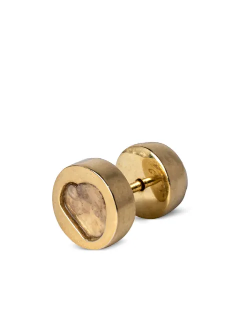 Parts of Four diamond-encrusted stud earring