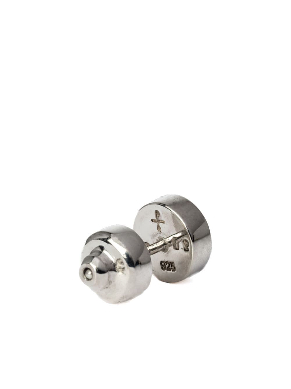 Shop Parts Of Four Diamond Polished-finish Stud Earring In Silver