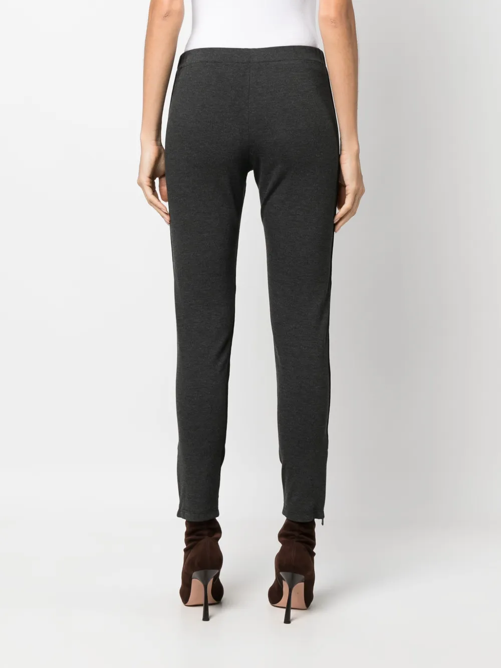 P.a.r.o.s.h Slim-cut Ankle-length Trousers In Goat Suede In Brown