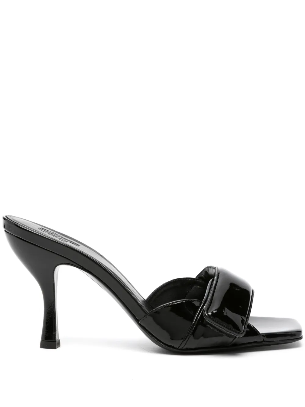 Gia Borghini Alodie 100mm Leather Sandals In Black