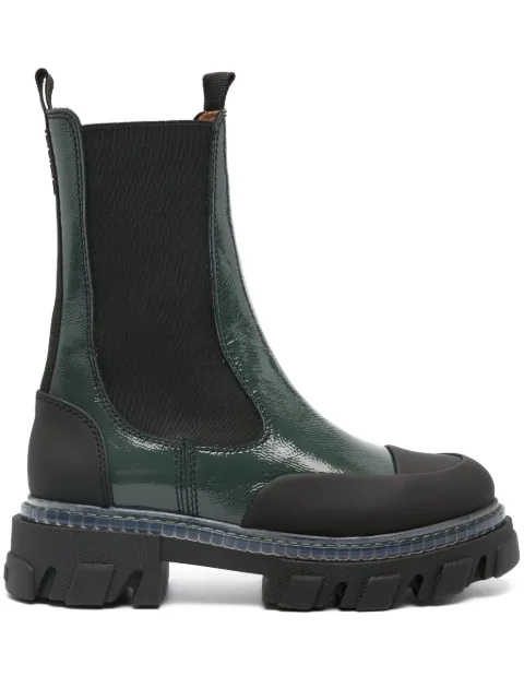 GANNI leather panelled Chelsea boots