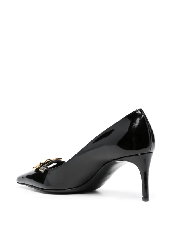 Dolce & Gabbana BLACK LEATHER PUMPS レザー パンプス ロゴ Dolce & Gabbana ロゴ レザーパンプス | ブラック | FARFETCH JP