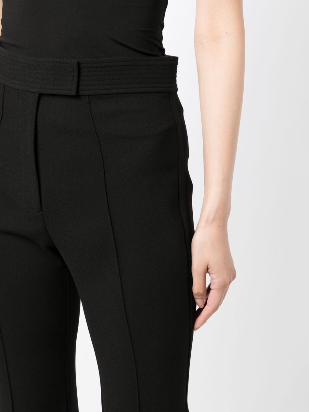 Shop Alex Perry High-waisted Flared Trousers In Black