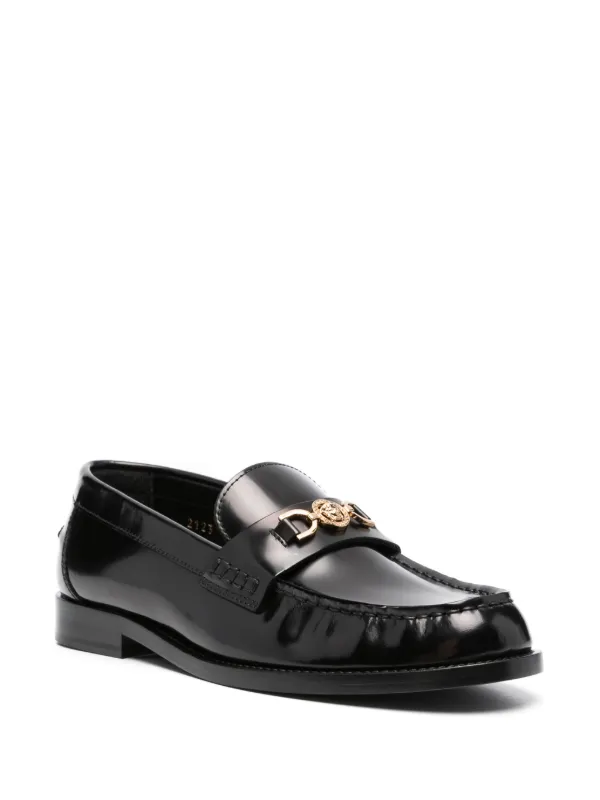 Versace メドゥーサ '95 レザーローファー | ブラック | FARFETCH JP