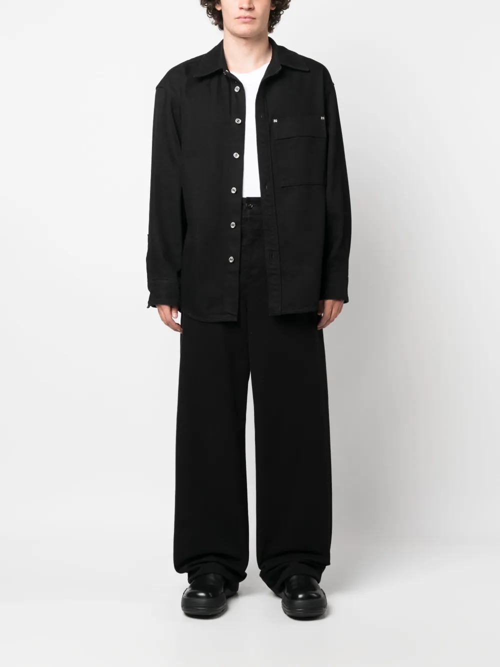 Wooyoungmi Denim overhemd - Zwart