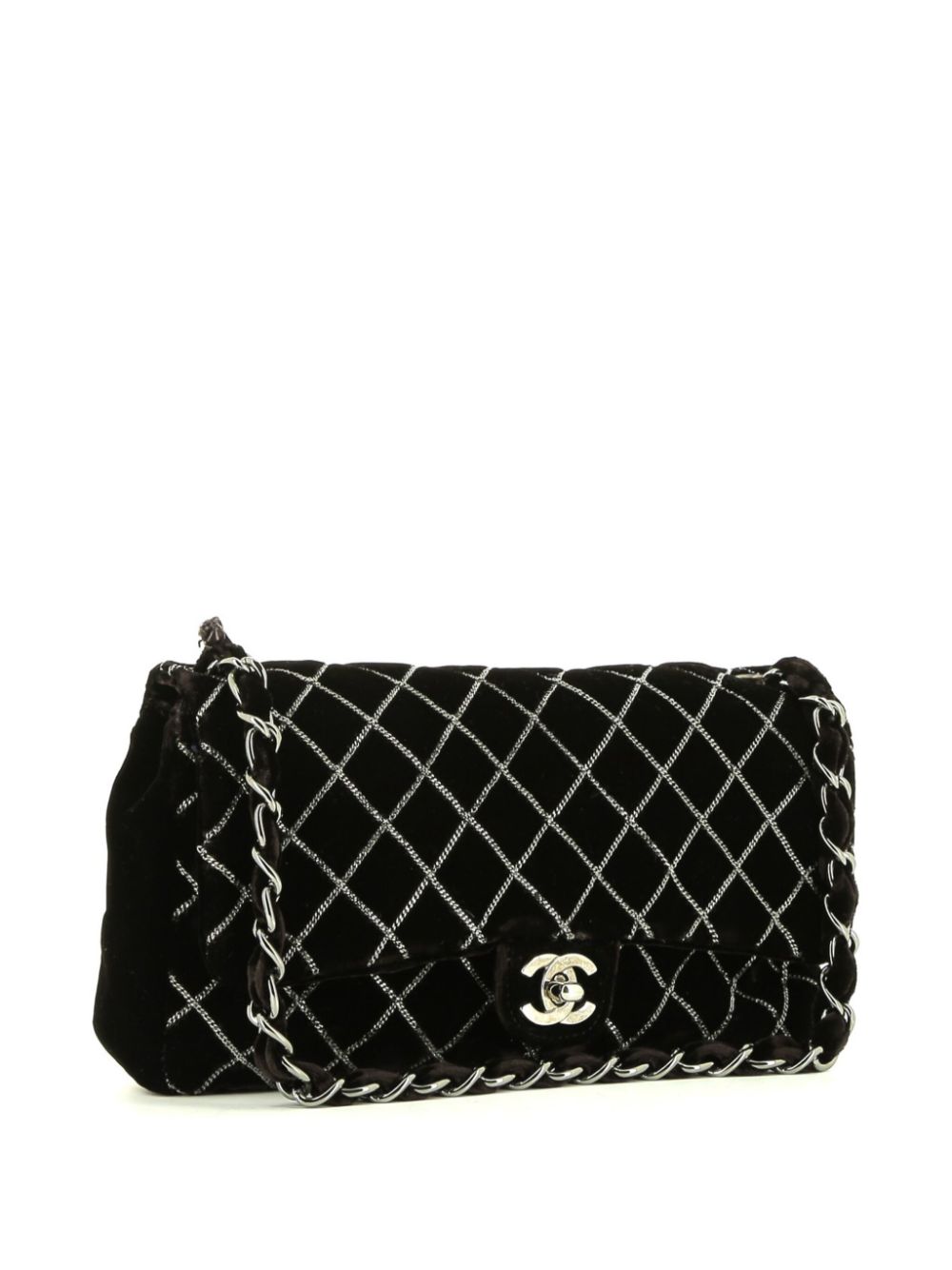 CHANEL 2010s Timeless velvet shoulder bag Women