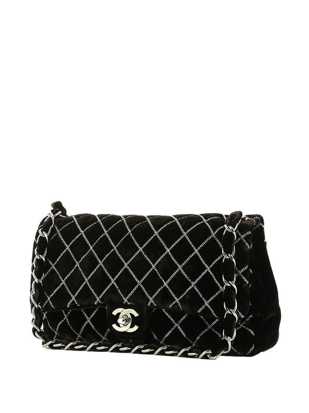 CHANEL 2010s Timeless velvet shoulder bag Women