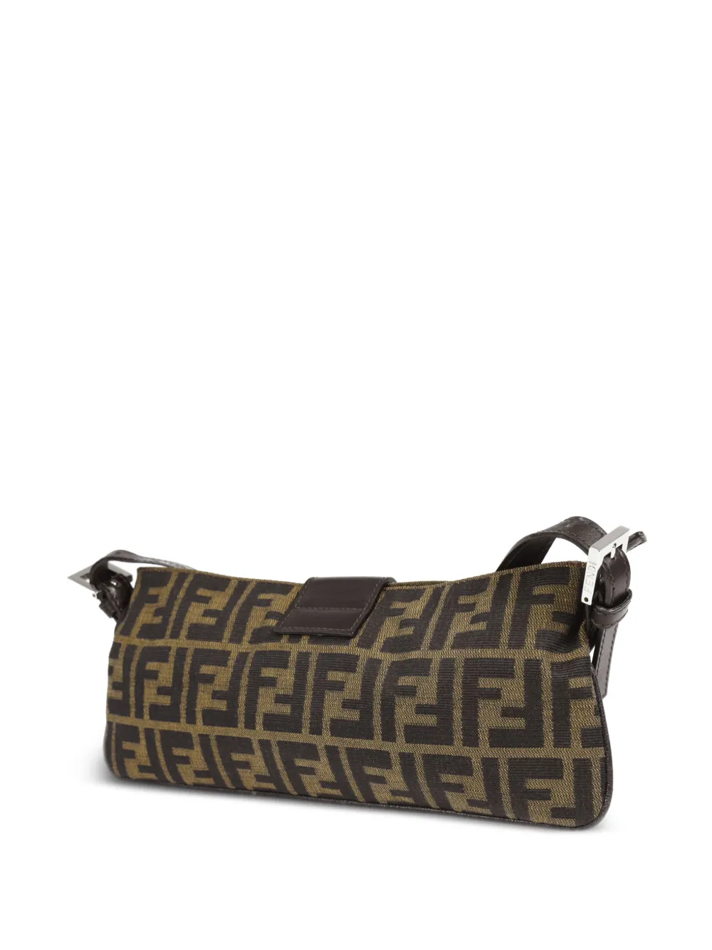 Pre-owned Fendi 1990-2000 Zucca Shoulder Bag In Brown