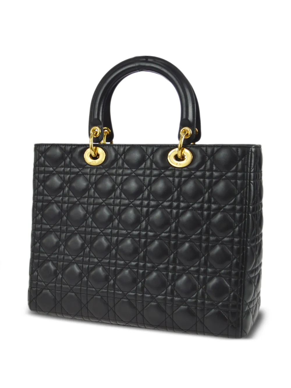 Christian Dior 2002 pre-owned Cannage Lady Dior handtas - Zwart