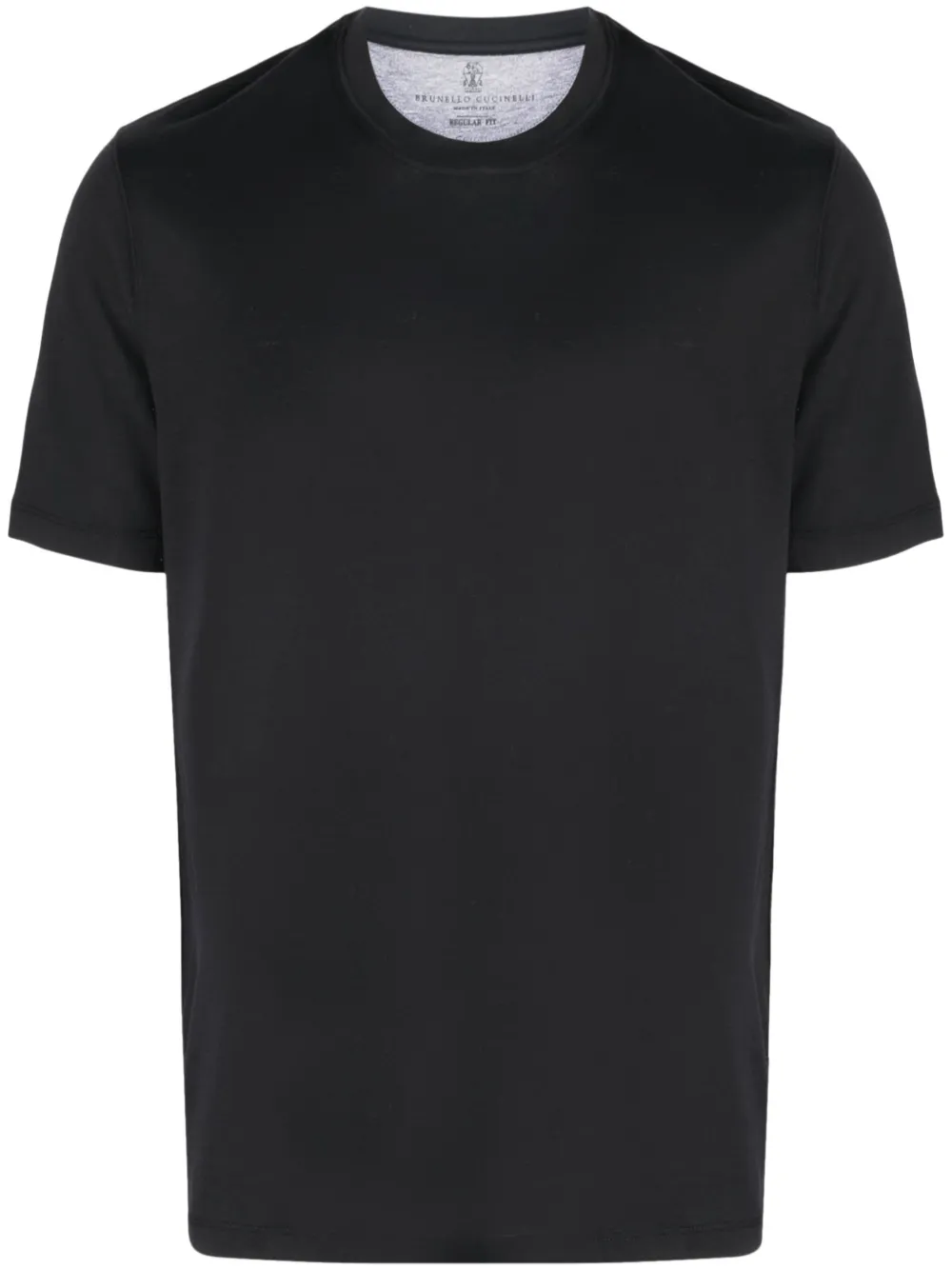 Brunello Cucinelli 真丝棉混纺T恤 | 黑色 | Image 1