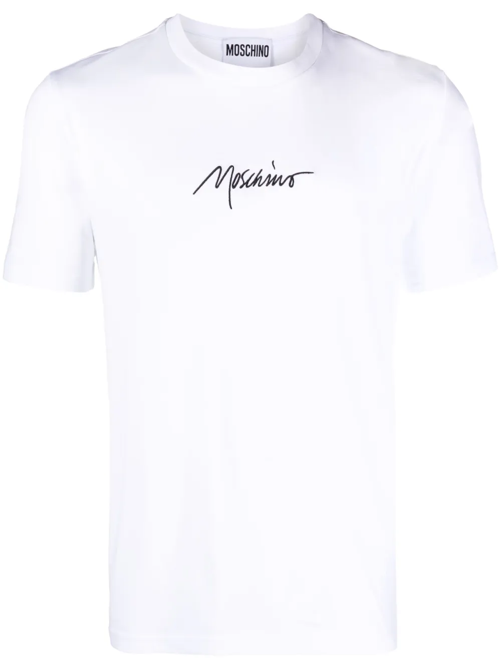 MOSCHINO LOGO-EMBROIDERED T-SHIRT