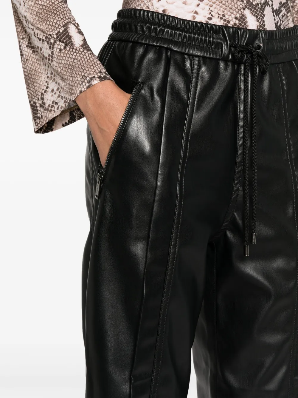Iceberg Broek van imitatieleer Zwart