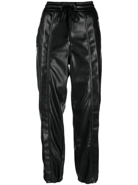 Iceberg faux-leather straight-leg trousers