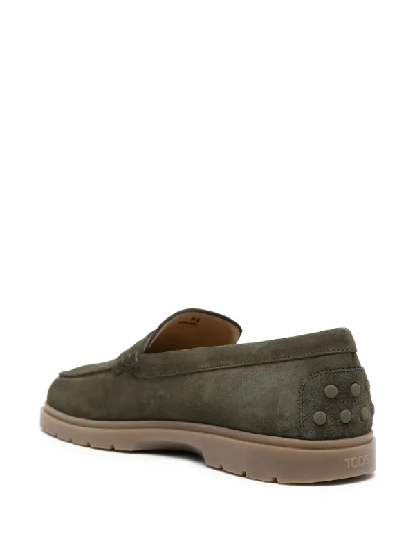 Tod's deals green loafers