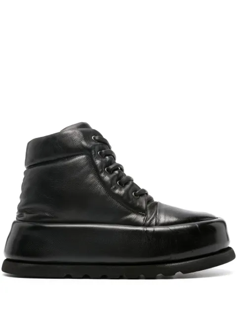 Marsèll leather platform combat boots