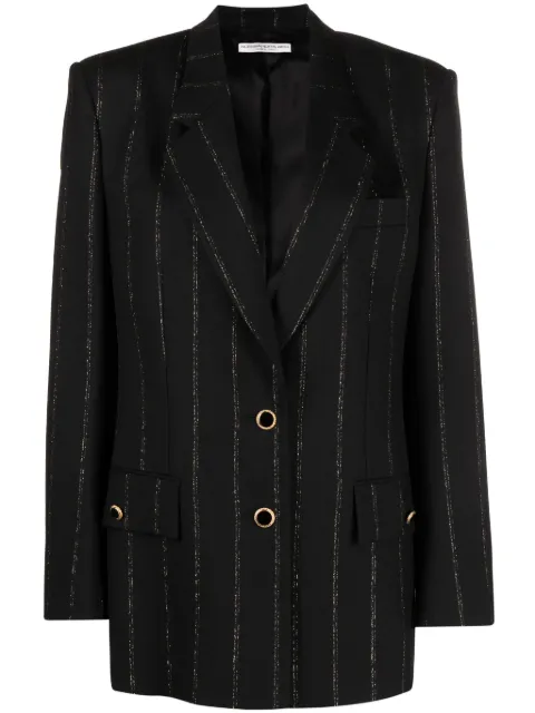Alessandra Rich blazer con rayas estampadas y botones