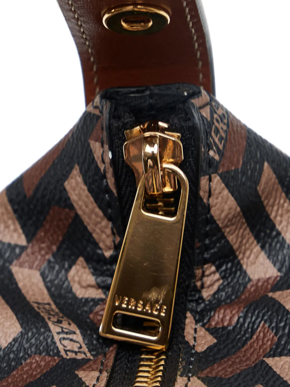 Versace Pre-Owned - La Greca tote bag - women - Fabric - One Size - Brown 3