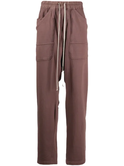 Rick Owens DRKSHDW Mauve drawstring-waistband track pants 