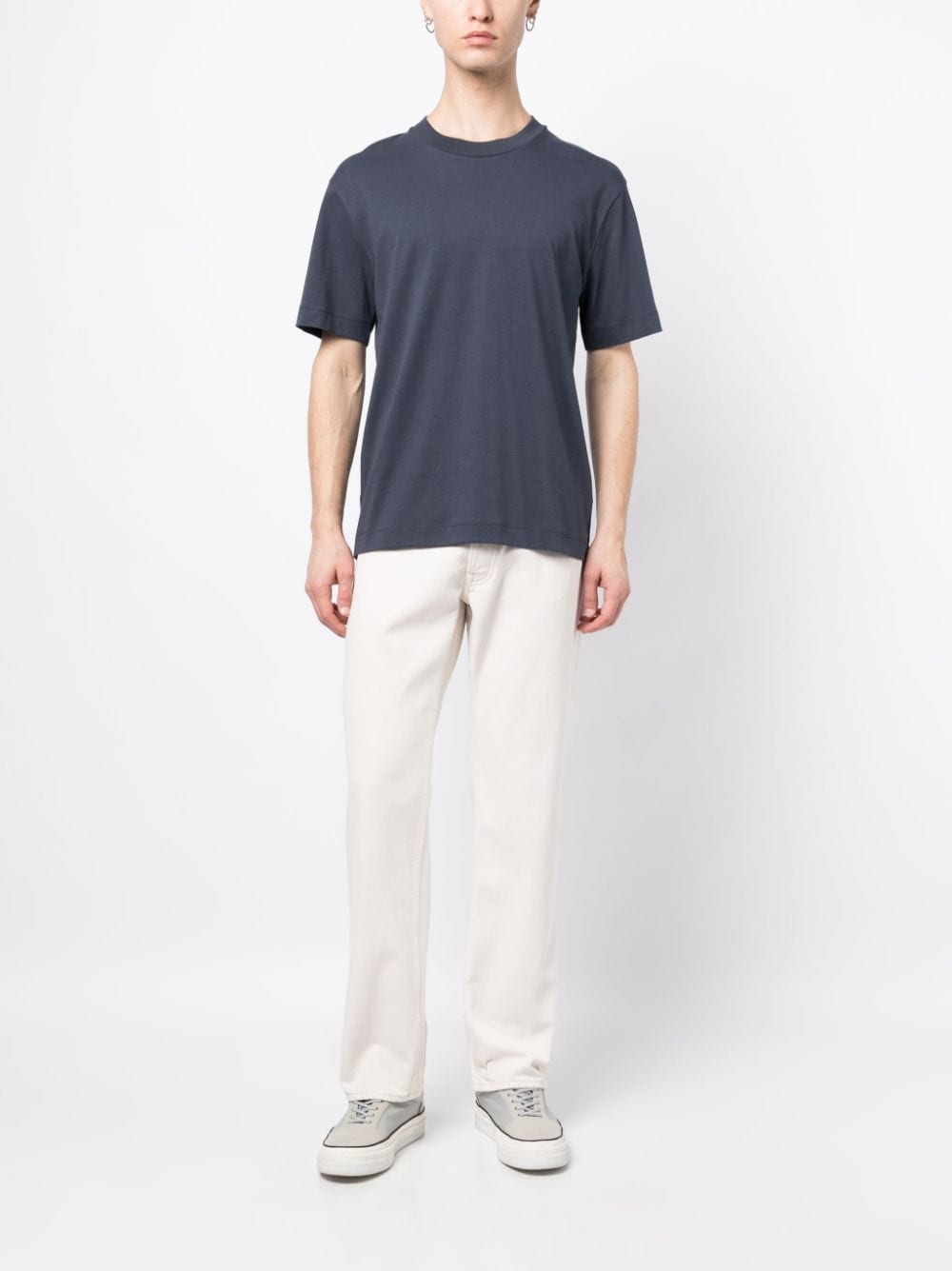Sunspel short-sleeve crew-neck cotton T-shirt - Blauw