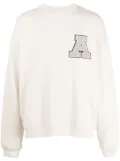 Axel Arigato logo-patch organic-cotton sweatshirt - Neutrals