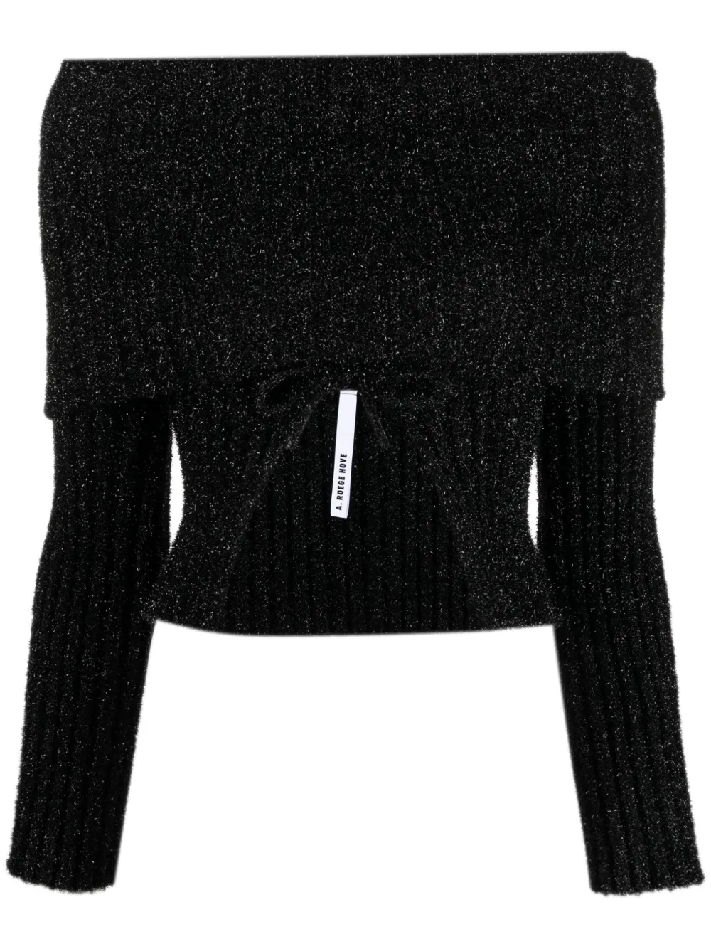 A. ROEGE HOVE ribbed cut-out cropped jumper - Nero