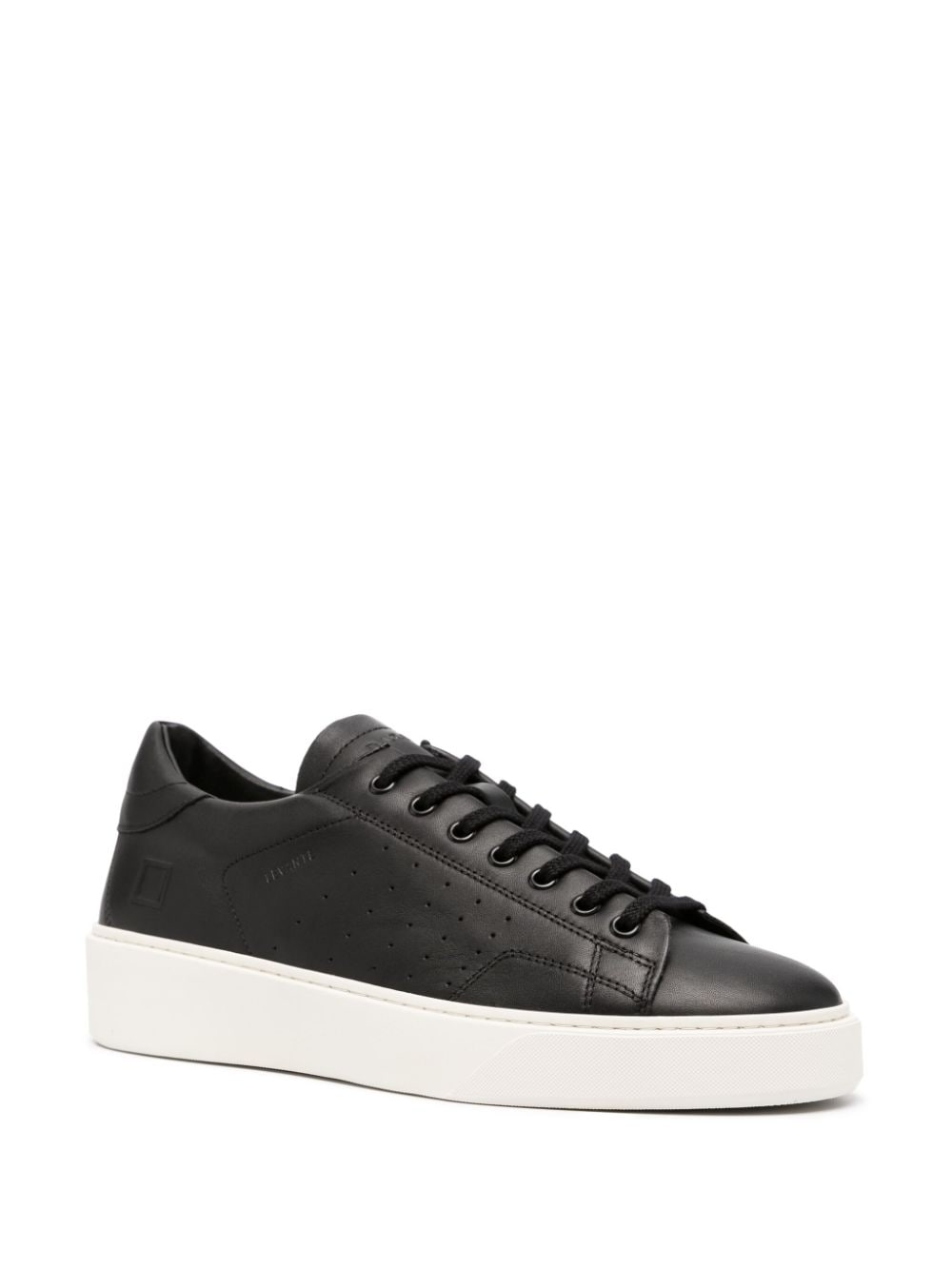 Shop Date Levante Leather Low-top Sneakers In Black