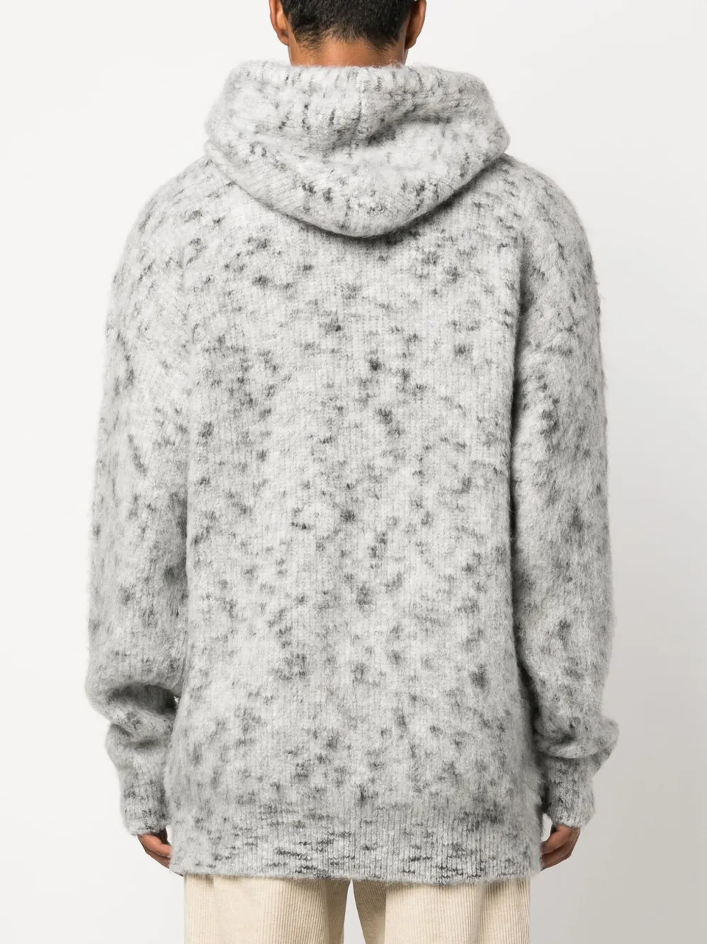 Shop Marant Lester Knitted Hoodie In White