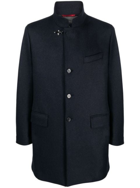 Fay single-breasted wool-blend coat