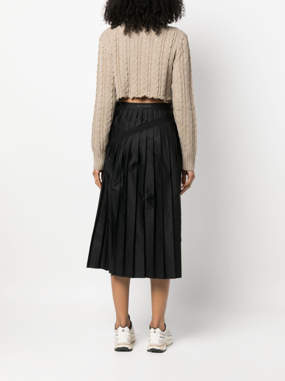 cable-knit high-neck jumper