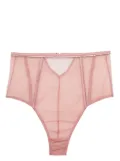 Fleur Du Mal Brilliant high-waist cheeky briefs - Pink