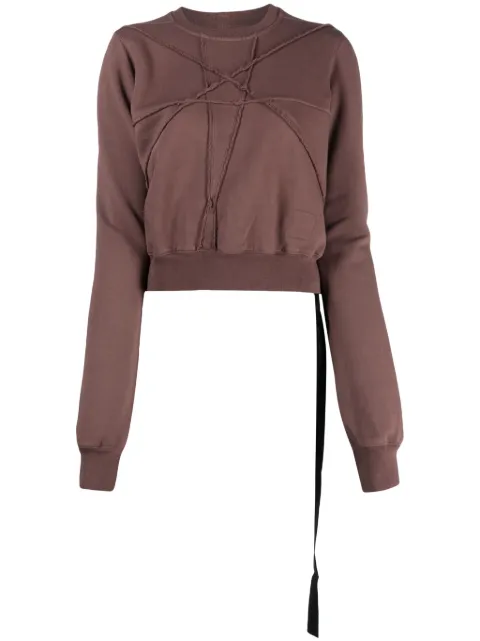 Rick Owens DRKSHDW organic cotton cropped sweatshirt