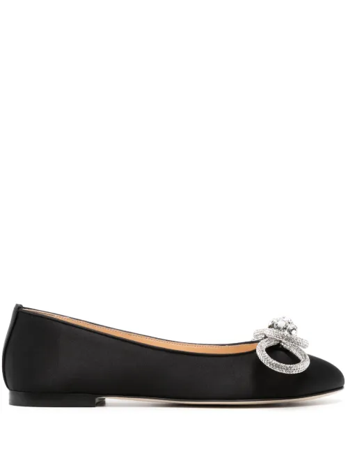 Ballerines Double Bow en satin - MACH & MACH - Modalova
