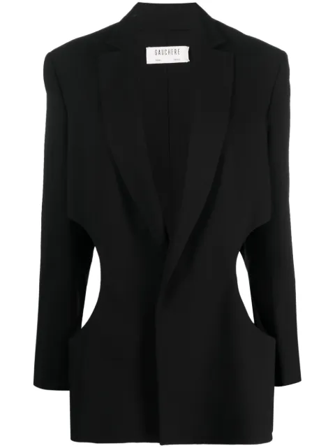 Gauchère cut-out single-breasted blazer