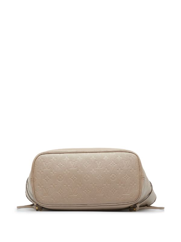 Louis Vuitton Neverfull Pouch Beige Canvas Clutch Bag (Pre-Owned)