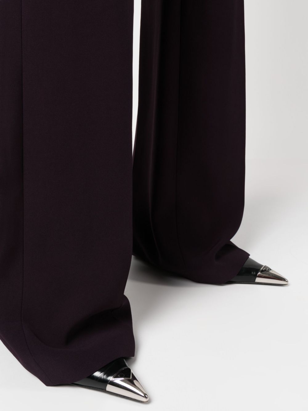 Shop Alexander Mcqueen Flared Tailored Trousers In Purple