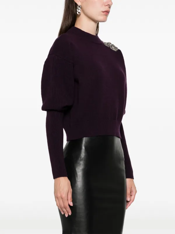 Alexander McQueen crystal-embellished wool-cashmere Jumper - Farfetch