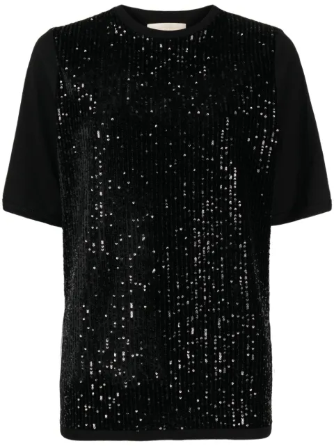 Elie Saab sequinned velvet T-shirt