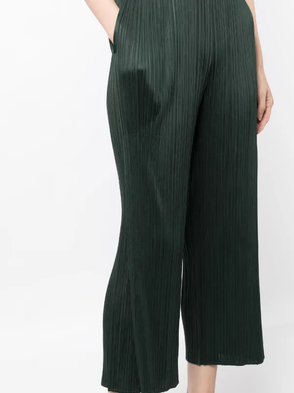 Pleats Please Issey Miyake Mc July クロップドパンツ | グリーン 