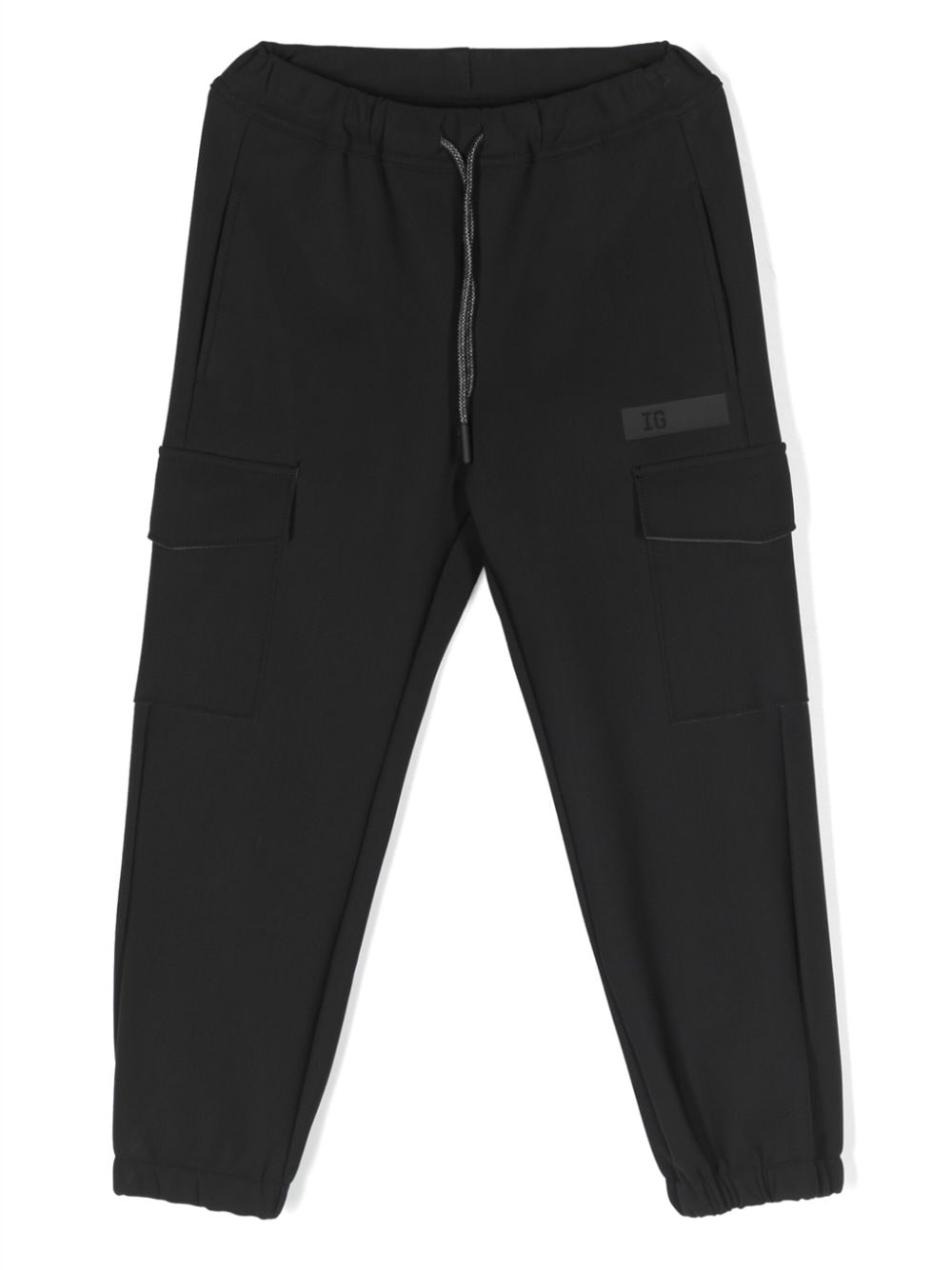 Il Gufo Kids' Logo-print Drawstring Track Trousers In Black